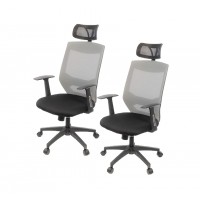 Комплект кресел АКЛАС Таун Tilt 2 шт Серый (Серый/Черный) Комплект кресел АКЛАС Таун Tilt 2 шт Серый (Серый/Черный)